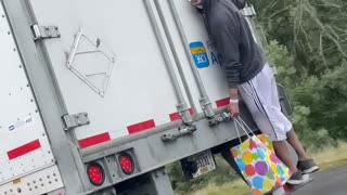Man Rides Semi-Truck to Deliver Birthday Present