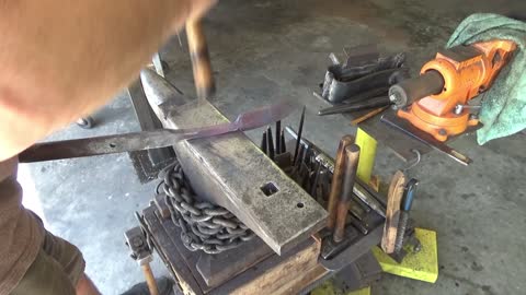 Forging a garden shovel