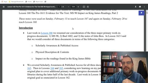 Looking Behind the Veil: Primary Source Documents & the King James Translators (MS 98), Part 2