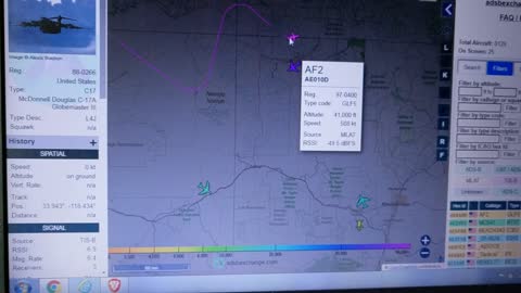 LAX C-17 ANON Plane Joined By AF2 & AF2 !?