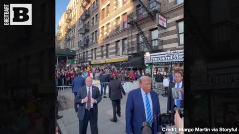"We Love Trump!" NYC Crowds Cheer as Trump Visits Harlem Bodega