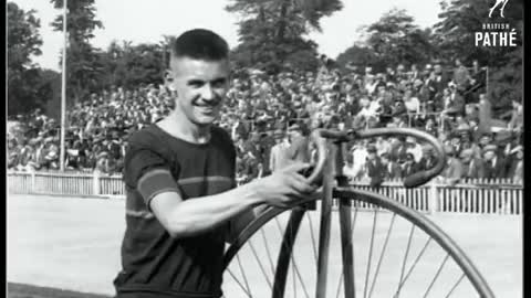 Bicycle racing in 1928 as he could