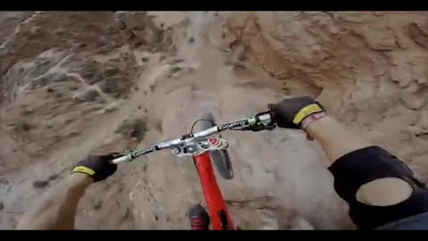 Amazing bike downhill, backflip over 72ft grand canyon - First person camera