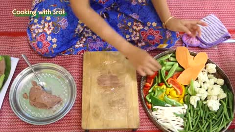 Yummy Fish Ball Fried Vegetable Recipe - Fish Ball Fried Cooking