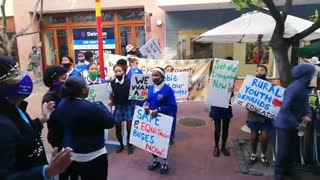 Wellington Schools Bergrivier Weltevrde and Wellington High School protest for School transport