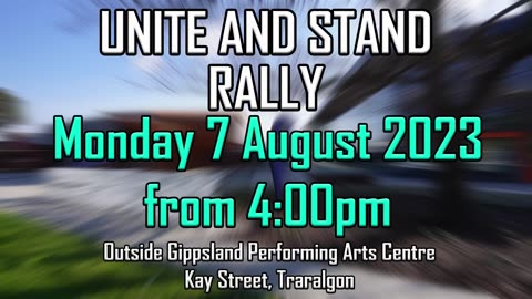 EVENT: Unite And Stand - Mon 7 August 2023