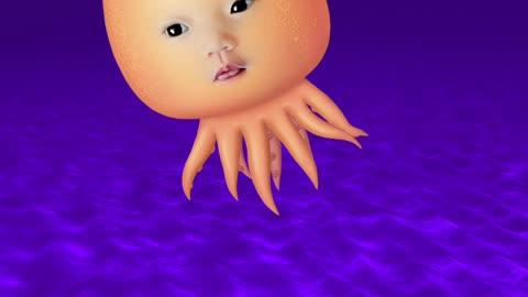 My daughter, Kim Bom, transformed into a squid~ 21 days after birth♡