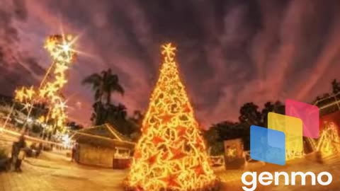 a_christmas tree is lit up at.mp4