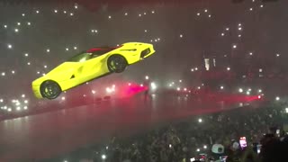 Ferrari Floats over Crowd