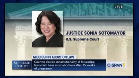 Sotomayor compares unborn child to brain dead people