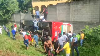 Bus accidentado en Turbaco
