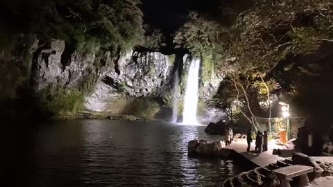Beautiful waterfall on Jeju Island, South Korea(1)