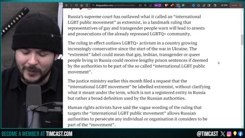 Russia BANS LGBT Movement As EXTREME, Woke Activists Say THERE IS NO Movement But Woke Cult IS REAL