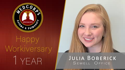 Happy 1 year work anniversary to Julia Boberick
