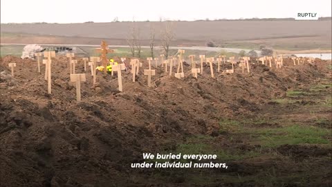 Ukraine War - Hundreds of new graves dug in cemetery near Mariupol