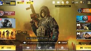 Plaing call of duty mobile