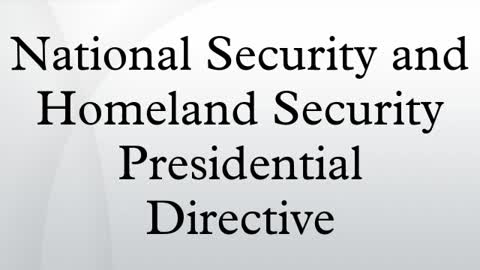 National Security and Homeland Security Presidential Directive 51