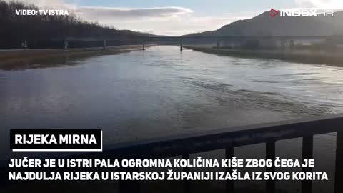 Nabujala rijeka Mirna u Istri