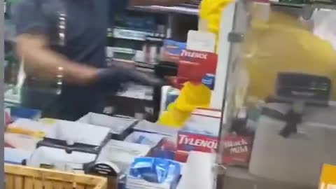 Thug Gets INSTANT Karma After Trying to Rob Asian-Owned Store
