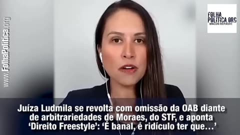 Juíza Ludmila se revolta com omissão da OAB diante de arbitrariedades de Moraes, do STF, e aponta...