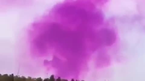 No, this is not a gender reveal. Supposedly it’s a gas leak in China