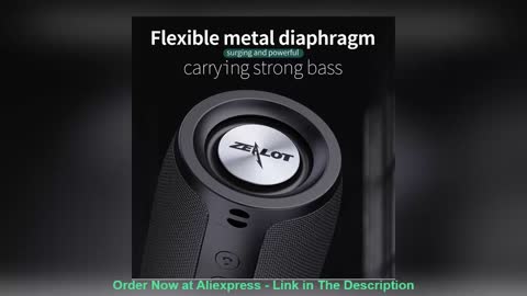 ✅ ZEALOT Powerful Bluetooth Speaker Bass Wireless Portable Subwoofer Waterproof Sound Box Support TF