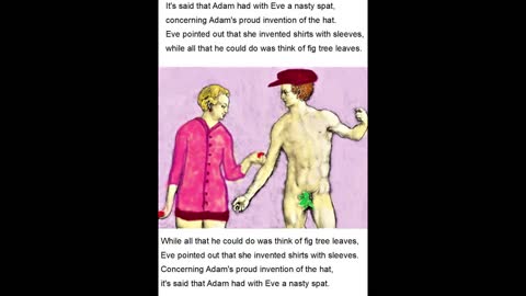 Adam and Eve's First Marital Spat in the Garden of Eden, a double clerihew poem sung acapella