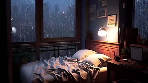 Rain Sounds For Sleeping - 99% Instantly Fall Asleep With Rain And Thunder Sound At Night