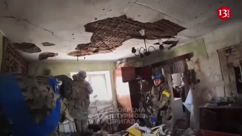 Moment of fierce battle with Russians - clearing Krasnogorovka village of Donetsk from invaders