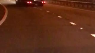 Semi Truck Intimidates Car