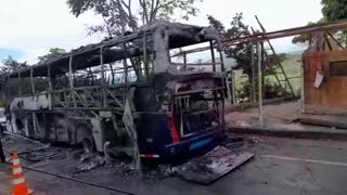 Bus de Copetrán se incendió en la vía Bucaramanga – Barrancabermeja
