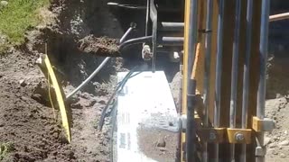 Small Shovel Powered by Large Excavator