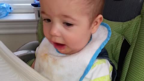 baby don't like his baby food.