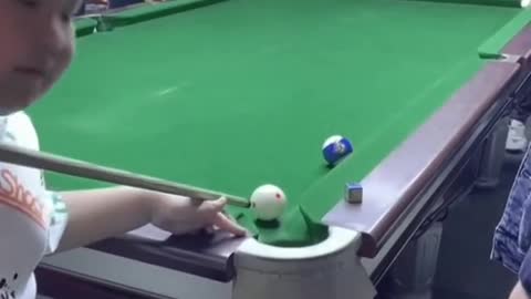 he always hit ball 8 pool clearly