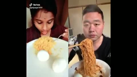 yt1s.com - Funny Food Challange On Rumble Who will win INDIA Vs CHINA Be Me Stick