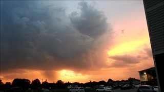 Beautiful Colored Sky During Rain Storm