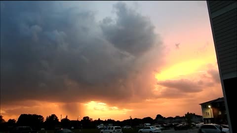 Beautiful Colored Sky During Rain Storm