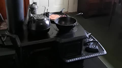 Mary Todd Lincoln's kitchen at the Springfield Illinois house.