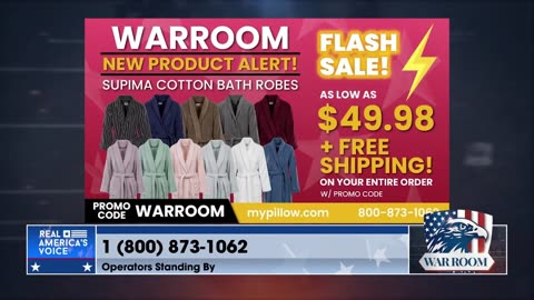 Check Out New Specials At mypillow.com/warroom Use Promo Code WARROOM For Free Shipping