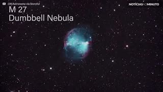 Galáxias e Nebulosas vistas por um telescópio