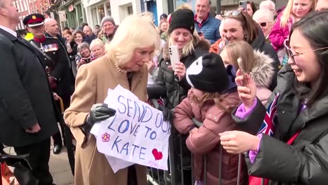 Shrewsbury locals offer best wishes for Princess Kate