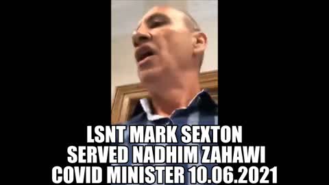 NEW Mark Sexton Serves Nadhim Zahawi UK CV19 Minister 10.06.2021