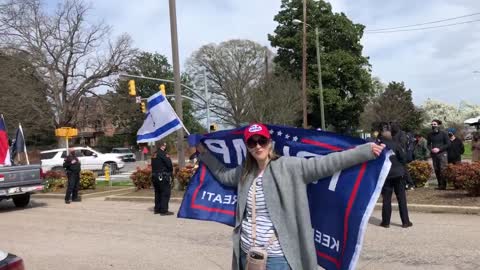 Tiny Antifa Group (Nasty language) in NC Protesting Against a Freedom Rally