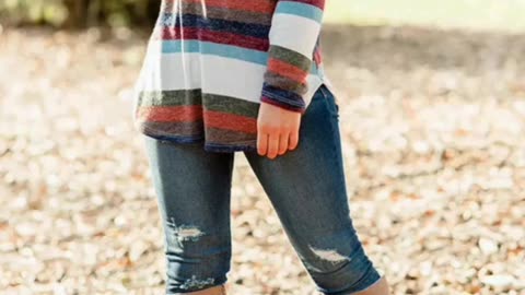 Colorful Striped Long Sleeve Blouse
