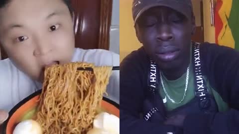 Chinese Noodles Fast Eating Challenge