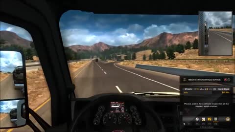 American Truck Simulator Reno To Barstow Relax n Drive with G27 steering wheel