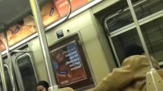 Subway guy dances to indian music while sitting down