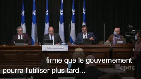 Quebec QR code Pressure by Health Minister