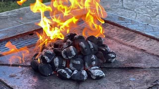 Coal Fire by Lighter Fluid