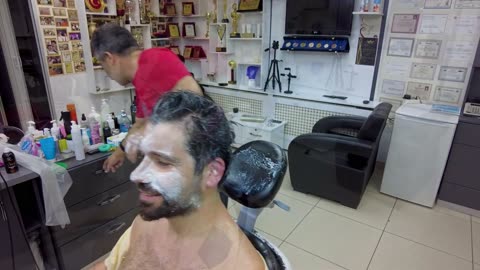 REAL BARBER SHOP EXPERIENCE! RELAXING TURKISH MASSAGE AND SKIN CARE